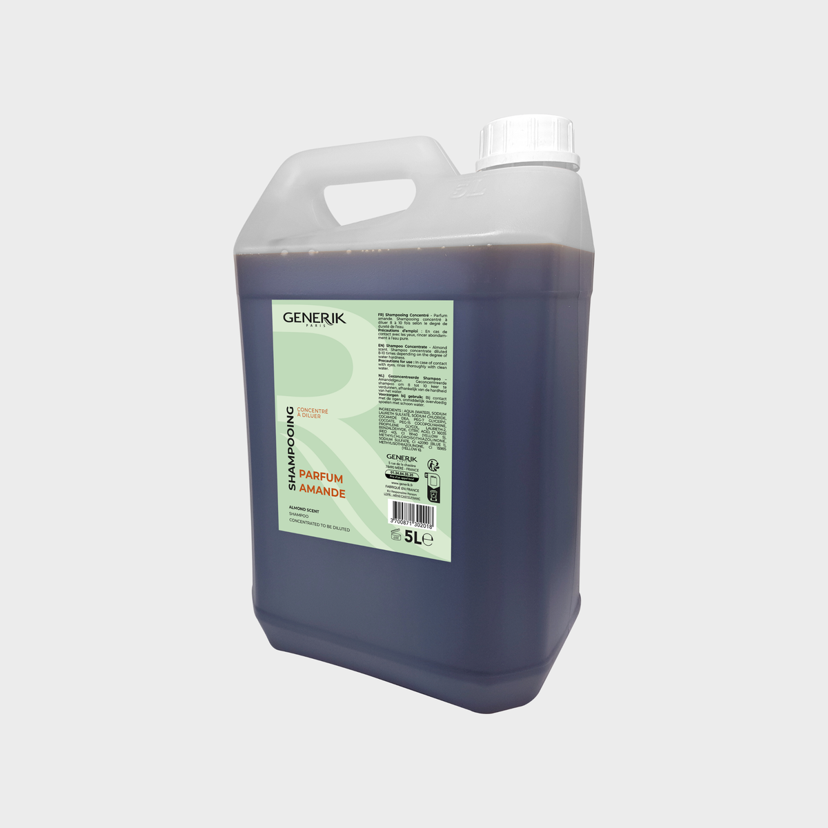 Shampooing Concentré Generik Amande 5L — Bidon Salon Professionnel