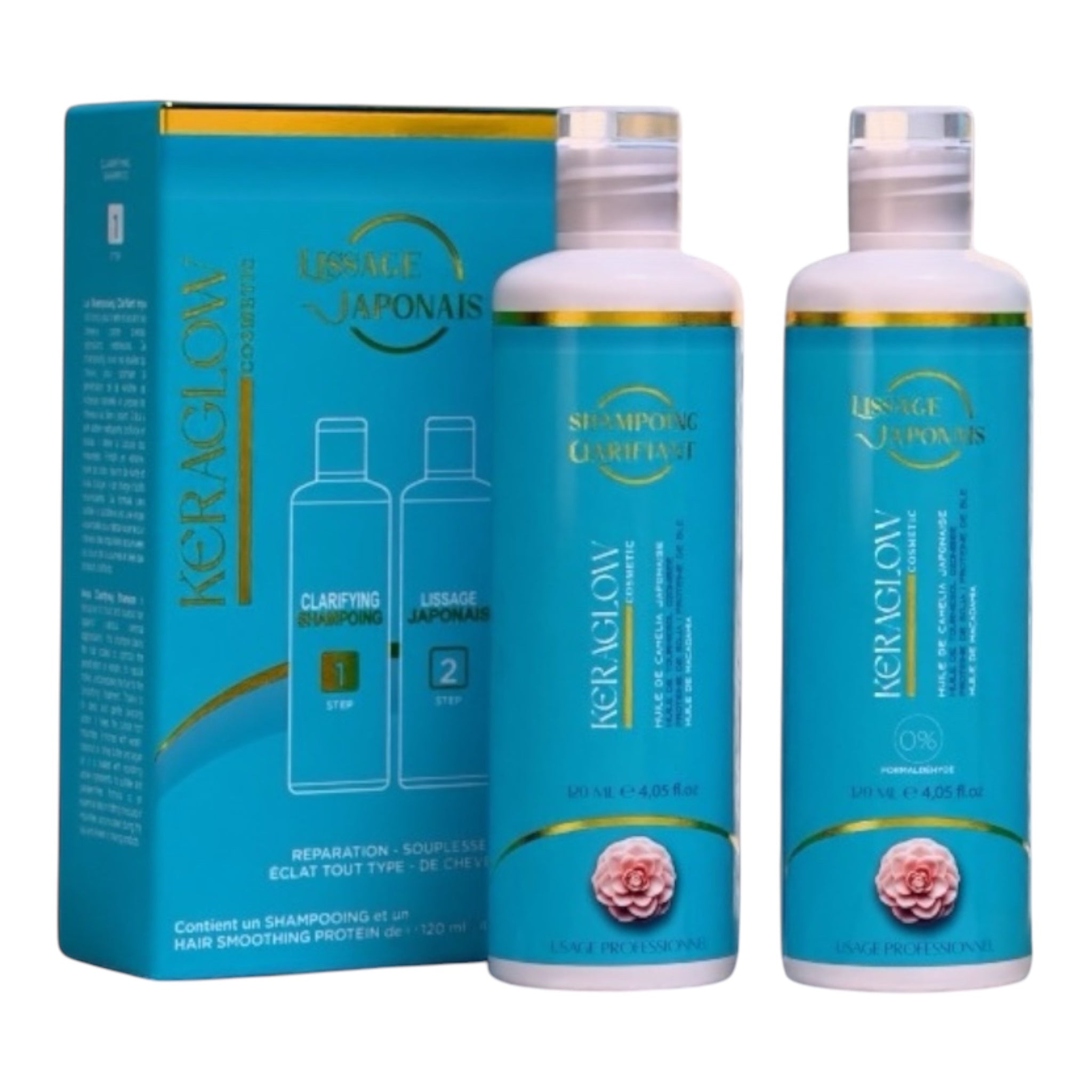 KERAGLOW - Coffret Lissage Japonais 2X120ml