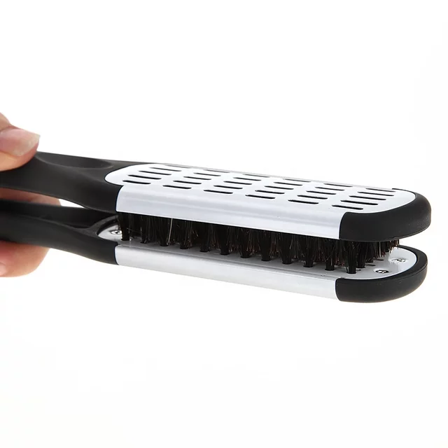 Doppelseitige Haarglättungsbürste, Kamm, Haarspange, Naturborsten, Haarkamm, Haarstyling-Werkzeuge