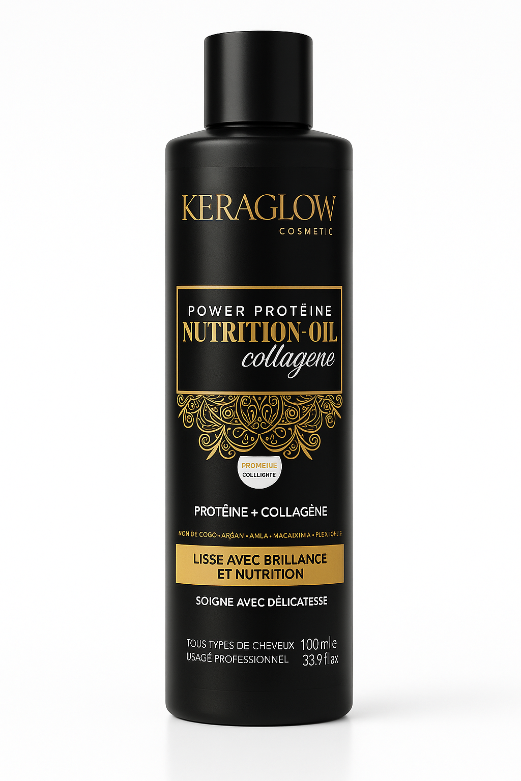 Lissage Indien Professionnel à la Protéine, Collagène & Huiles Naturelles – Effet Glossy – KERAGLOW