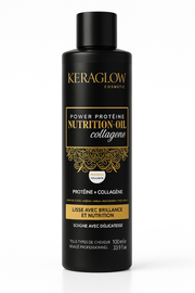 Lissage Indien Professionnel à la Protéine, Collagène & Huiles Naturelles – Effet Glossy – KERAGLOW