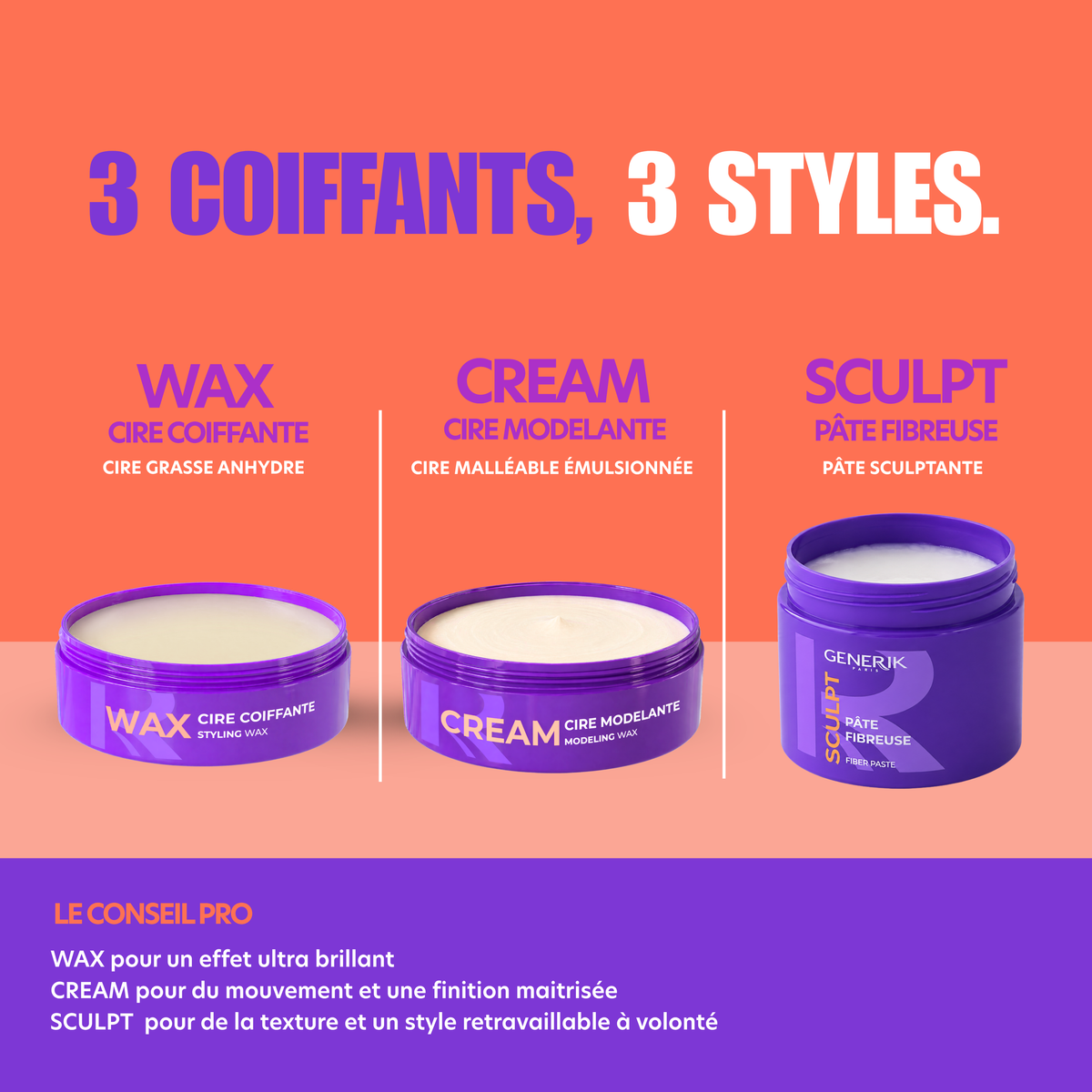 Cire Modelante Generik 100ml — Fixation Souple & Modelable
