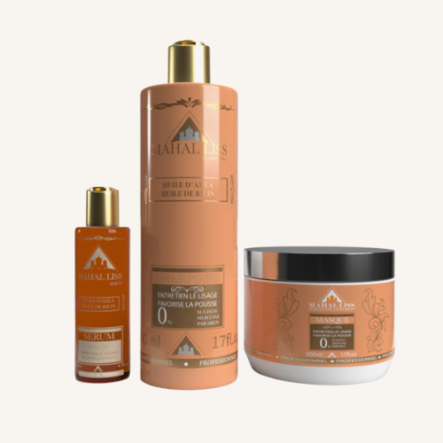 Kit d'Entretien Mahal Liss Nano Indian – Huile d’Amla et Huile de Ricin Sans Sulfate