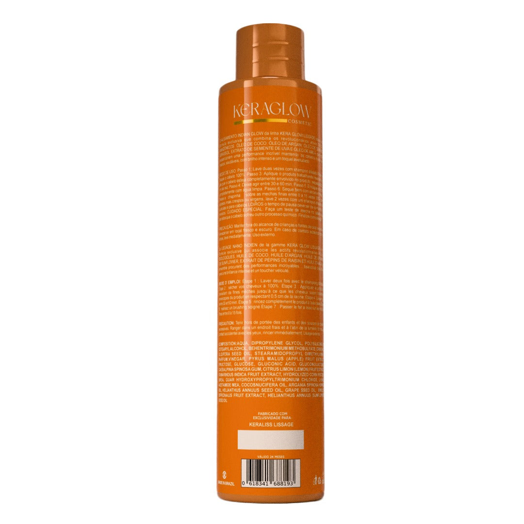 Lissage indien keraglow 1L + Masque offert 500ml