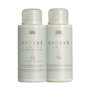 Lana Brasiles | Duo de shampoing et soin lissant Forest Tanino | Tous types de cheveux | Lisse et naturel | (Lot de 2) (100 ml)