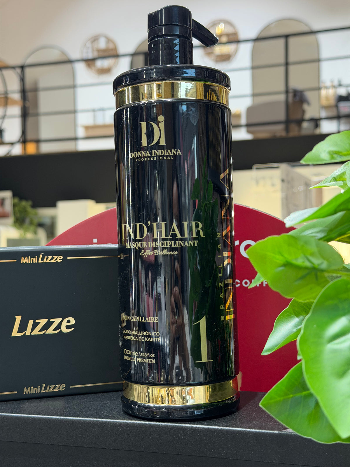IND'HAIR Donna Indiana Professional — Lissage Indien Populaire Exclusif Étape 1 | 1L Nouvelle Formule Clean