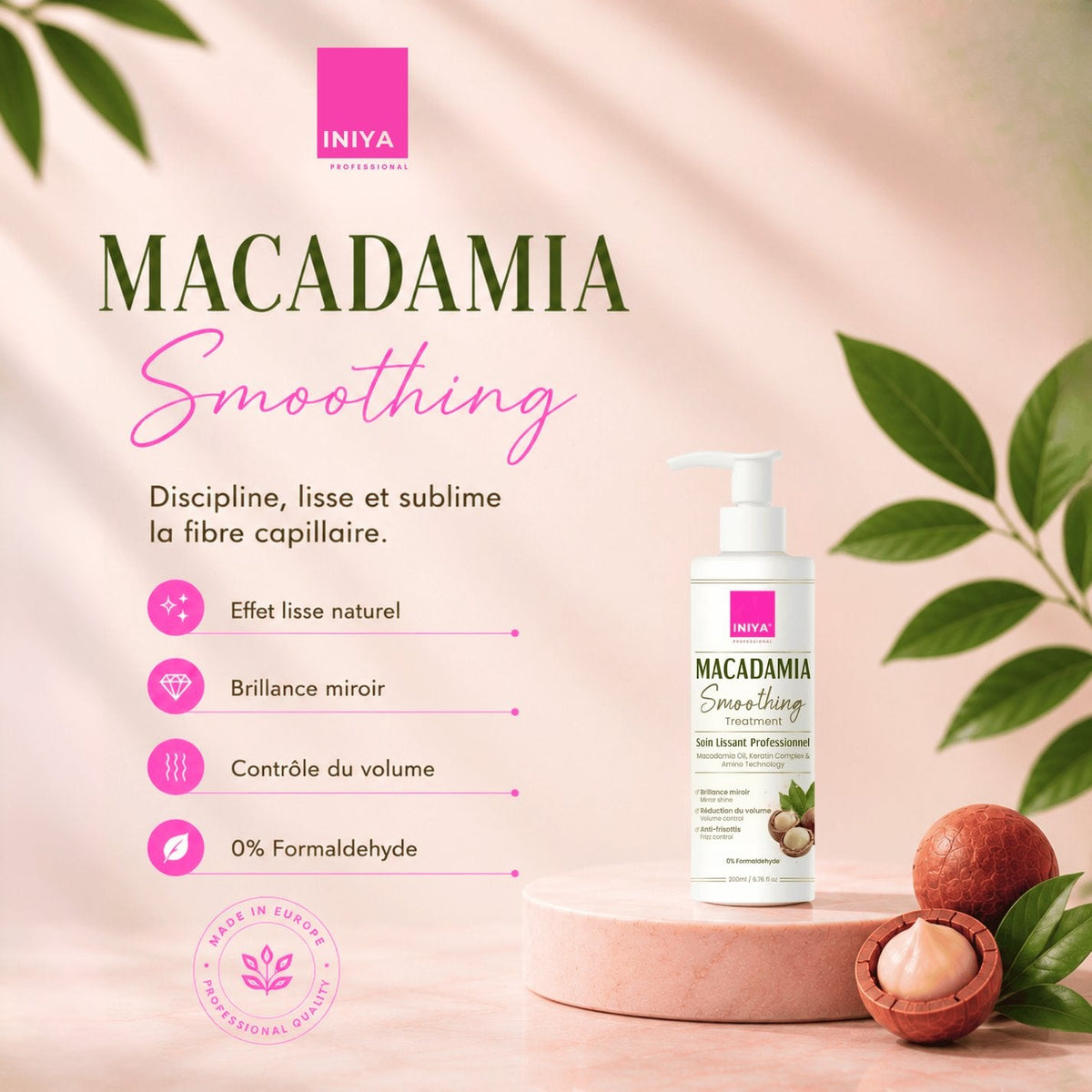 Iniya Macadamia Lissage résultat sur cheveux