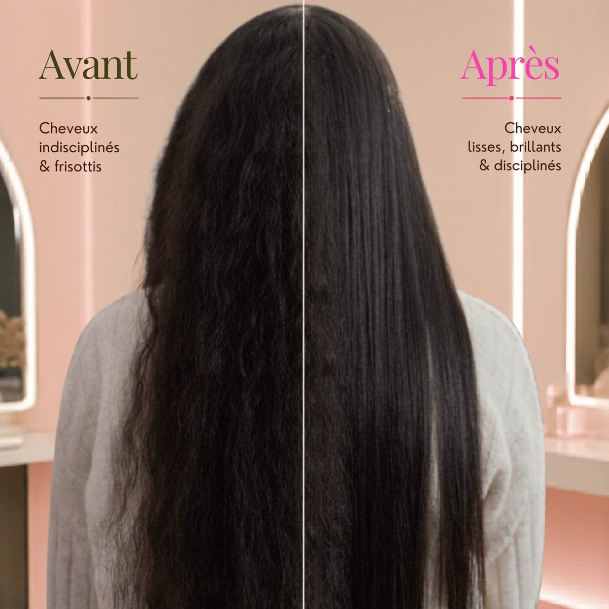 Iniya Macadamia Avant / Après lissage