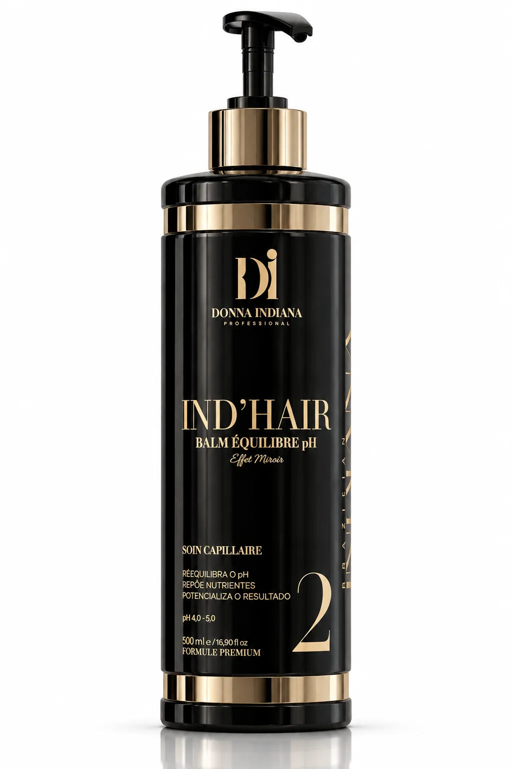 IND'HAIR Donna Indiana Professional — Lissage Indien Populaire Exclusif Étape 1 | 1L Nouvelle Formule Clean
