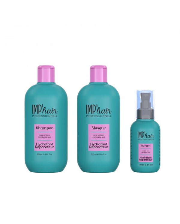12 lots complet IMPHAIR PROFESSIONNEL entretien cheveux - sans sulfate huile de ricin et protéine de soie