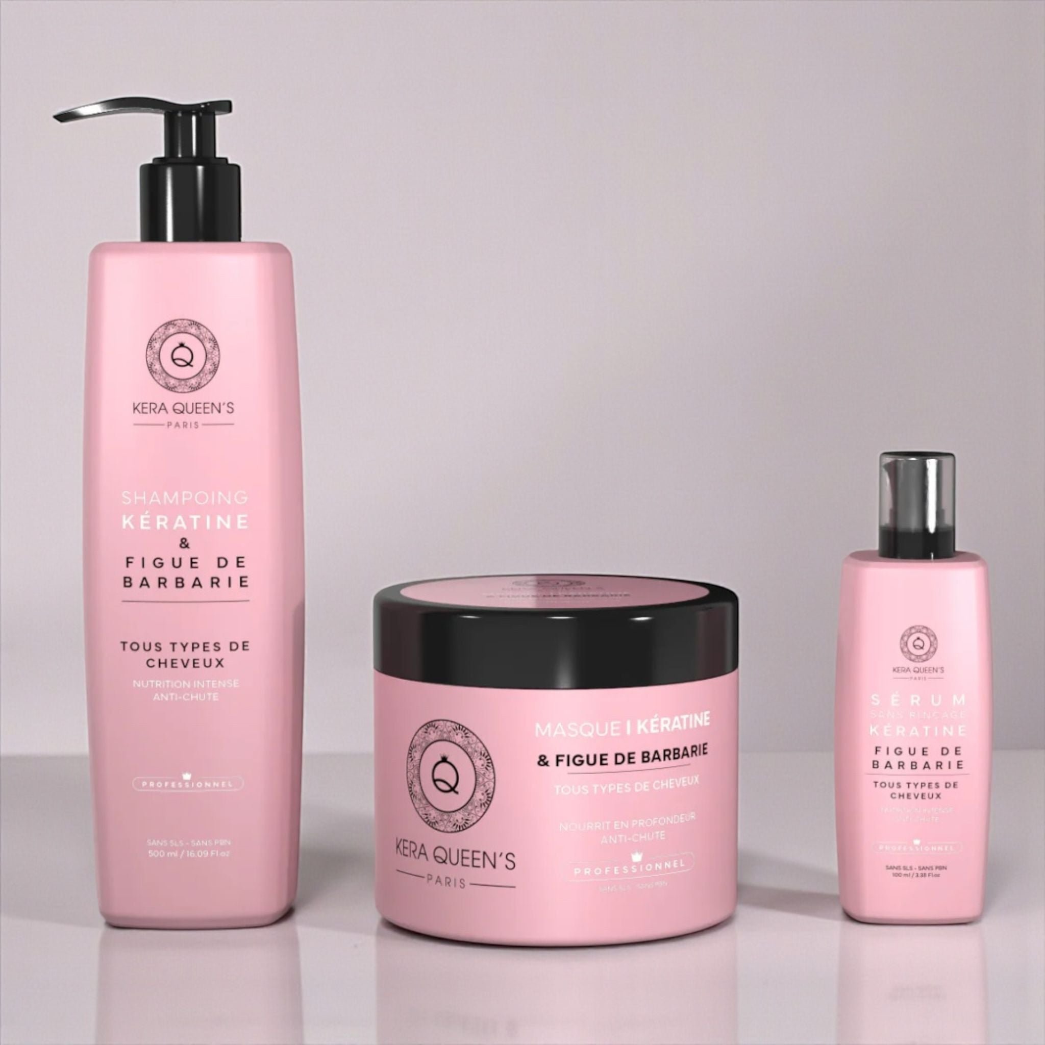 6er-Pack Kera Queen Keratin & Kaktusfeigen-Haarglättungs-Pflegeserie 