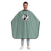 Maxi Cape Coupe GM Rayée Verte Barber-Shop Academy