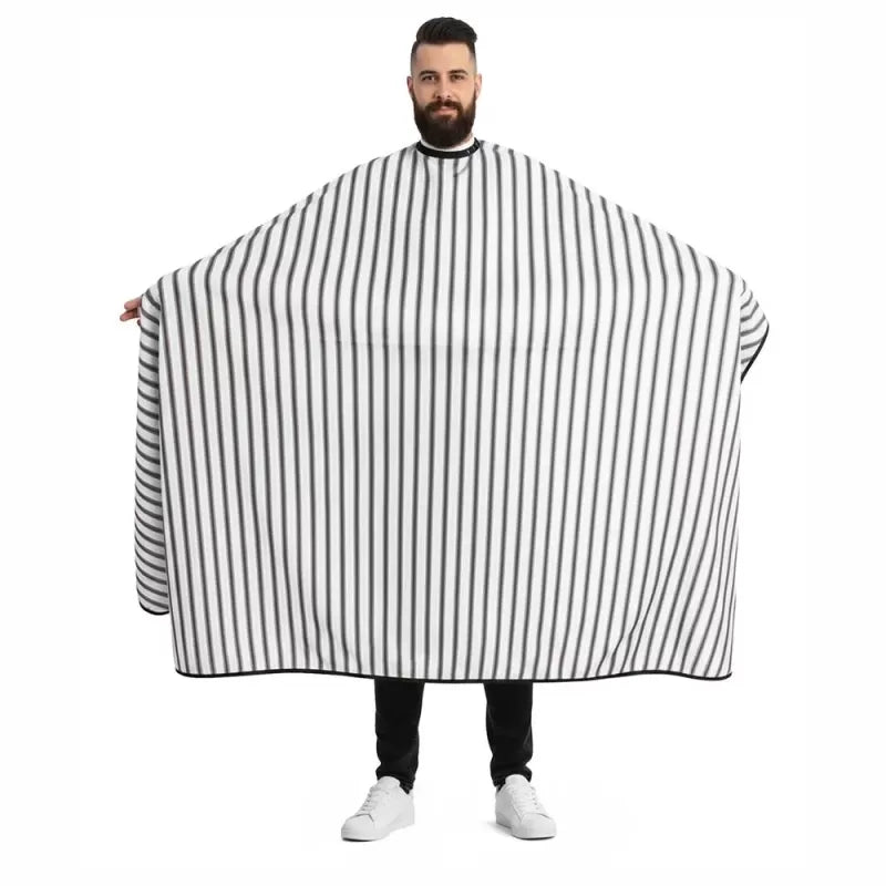 Maxi Cape Salon Barber Gris Rayée 160x140 Academy