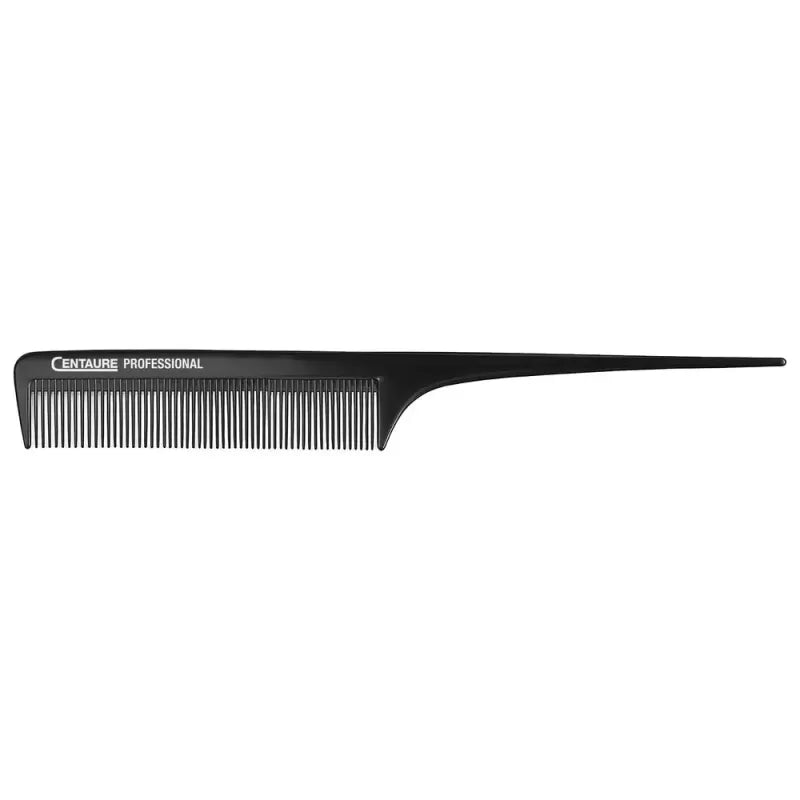Peigne Queue Dents Fines ABS Noir 205mm - Centaure