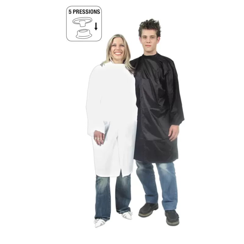 Peignoir NEWIX Politex Noir 5 Clips Salon Coiffure