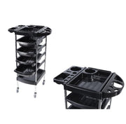 Table COLECO Noir — 4 Tiroirs + 2 Plateaux