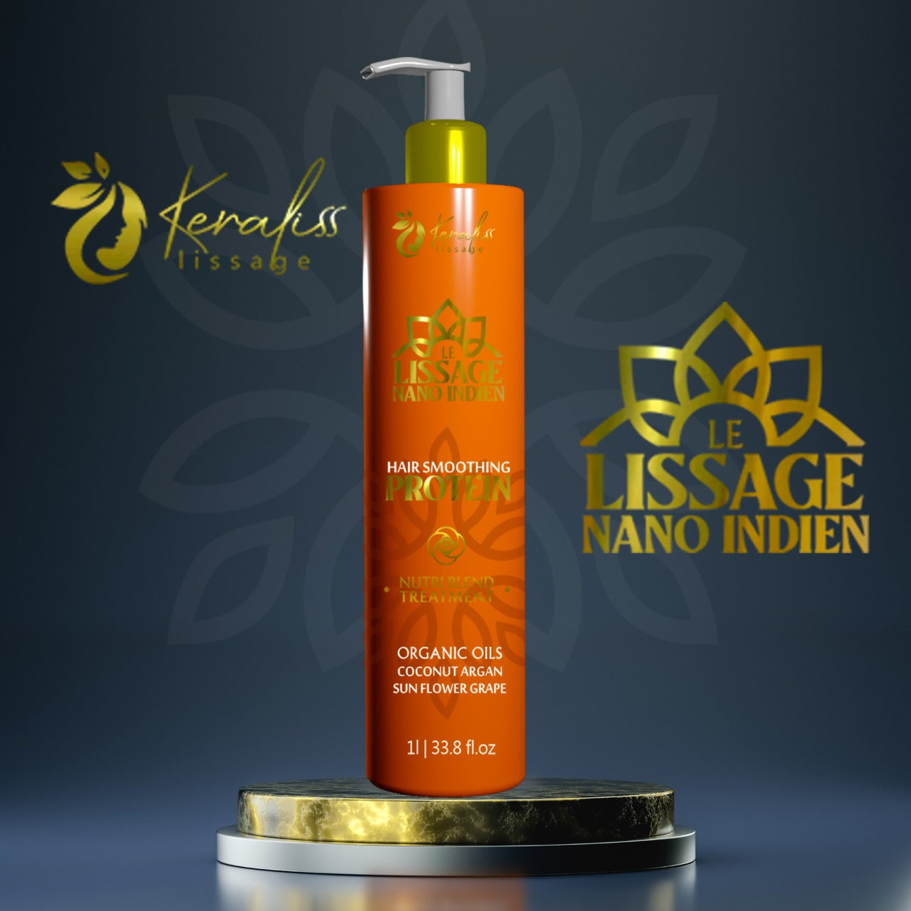 Lissage indien Kera Glow 1L + Masque keratine Hydrat miss24 carat 500ml Offert