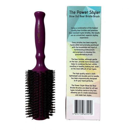 Brosse ronde violette grande taille The Power Styler Daroko 70 mm