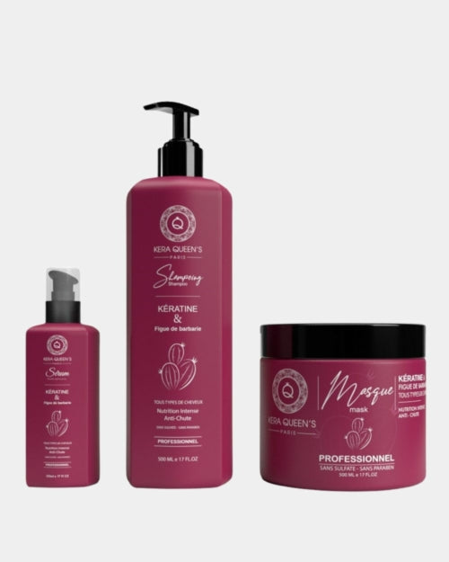 Gamme entretien lissage cheveux Kératine & Figue de barbarie Kera Queen