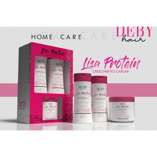 Kit entretien lissage home care Lisa Protein Deby Hair 3 produits