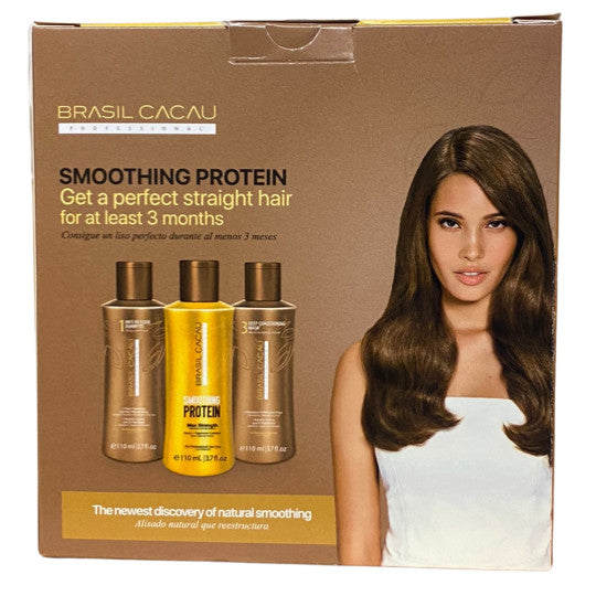 Kit lissage brésilien Smoothing Protein Brasil Cacau Cadiveu 3x110 ml