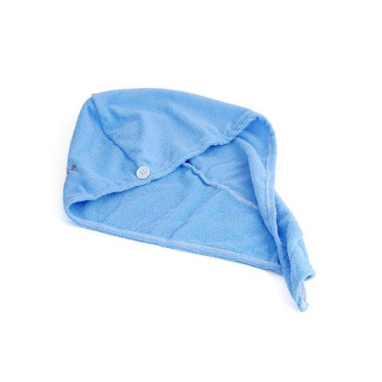 Accessoire Coiffure Serviette Cheveux Microfibre Bleu